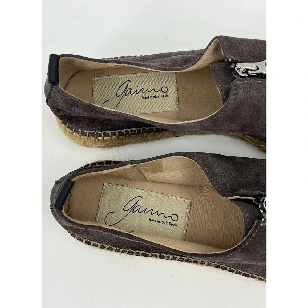 Gaimo Espadrilles US 9.5 EUR 41 Platform Faux Suede Leather Shoes Made in Spain